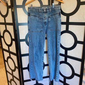 ba&sh Blue Straight Leg Denim Jeans